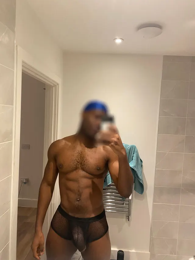 Fishnet can barely contain all that dick