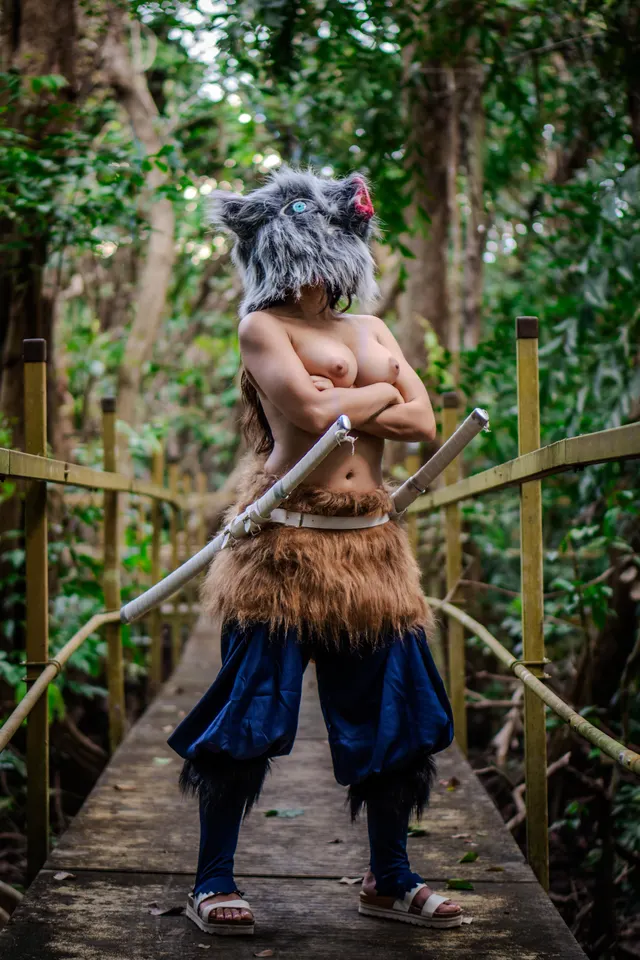 I went in the forest and dressed up as my favorite anime character 😝