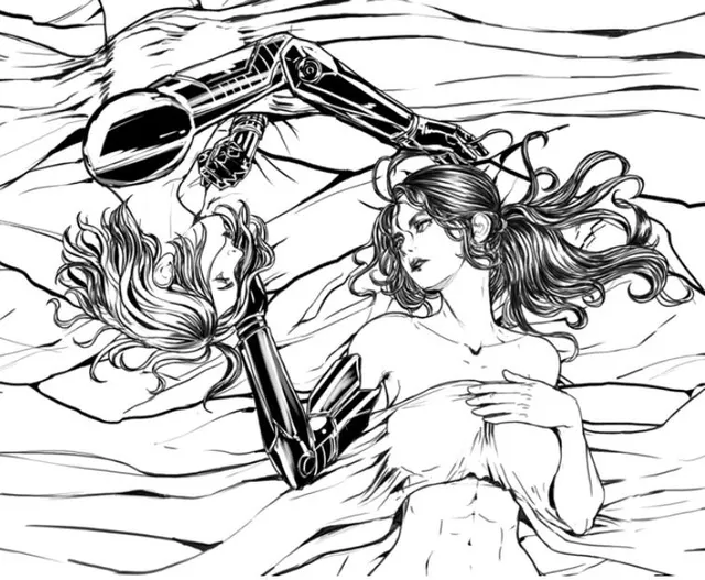 Transhuman - Variant Cover - Rivka and Ada - Art by Abray Tart