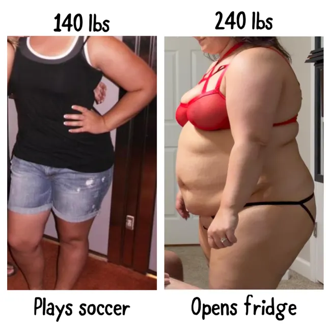 Same person, different lifestyle. I prefer the bigger version 🐷🤤