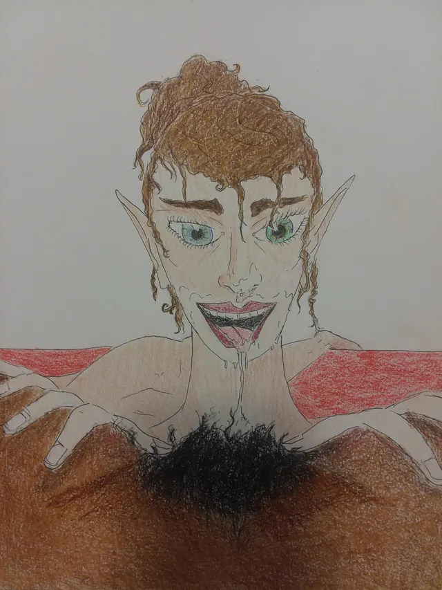 Enjoying her meal (OC)