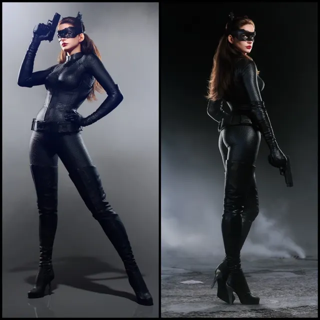 Anne Hathaway looking catty