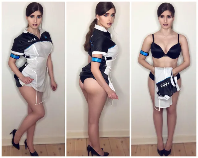 “Take my uniform off? B-But sir.... “ - AX400 Android KARA at your service 💙 [IG: AdelineFrost ]