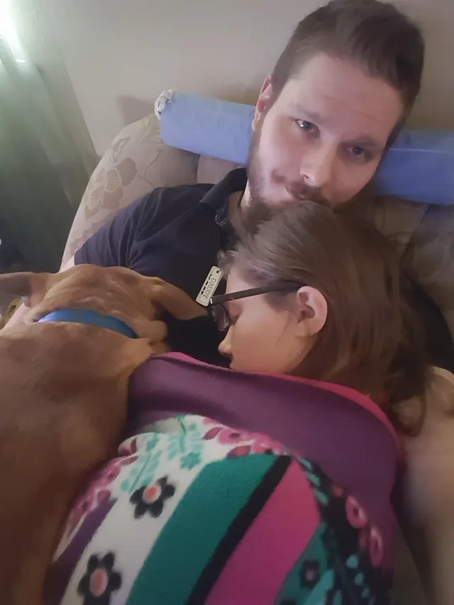 Little girl was feeling emotional and needed cuddles which led to a little nap. Our little man didn't want to be left out of all the cuddling and decided to comfort her as well.