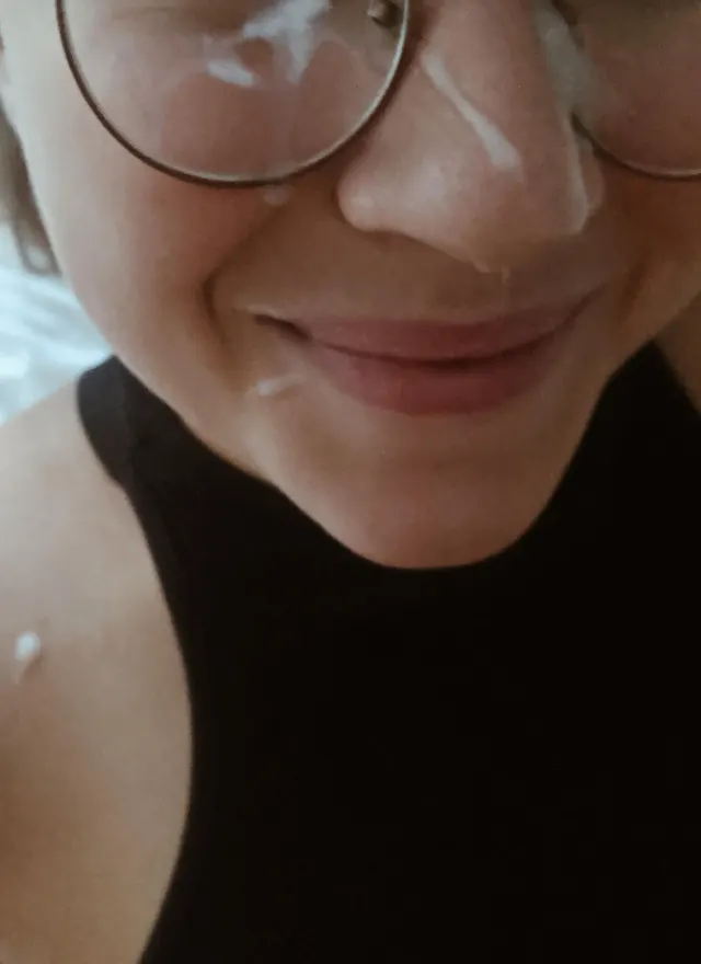 He loves cumming on my face when I wear my glasses,fetish anyone? :). Now it's time for us to fuck in a library and have me walk around with it.