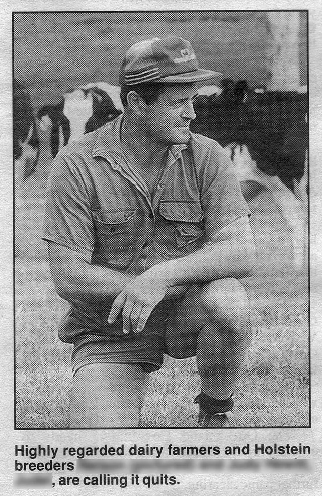 Hard to see, but an Aussie farmer managed to get a bit of his nutsack in the local paper