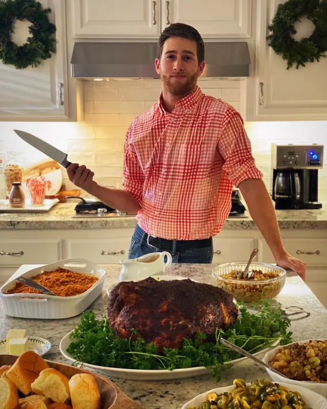 “And he- he himself, The Grinch- carved the roast beast.”