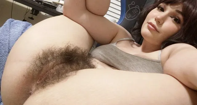 (f) Showing my fluffy pussy