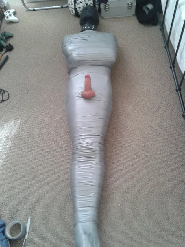 Another nice tight mummification of me from years ago