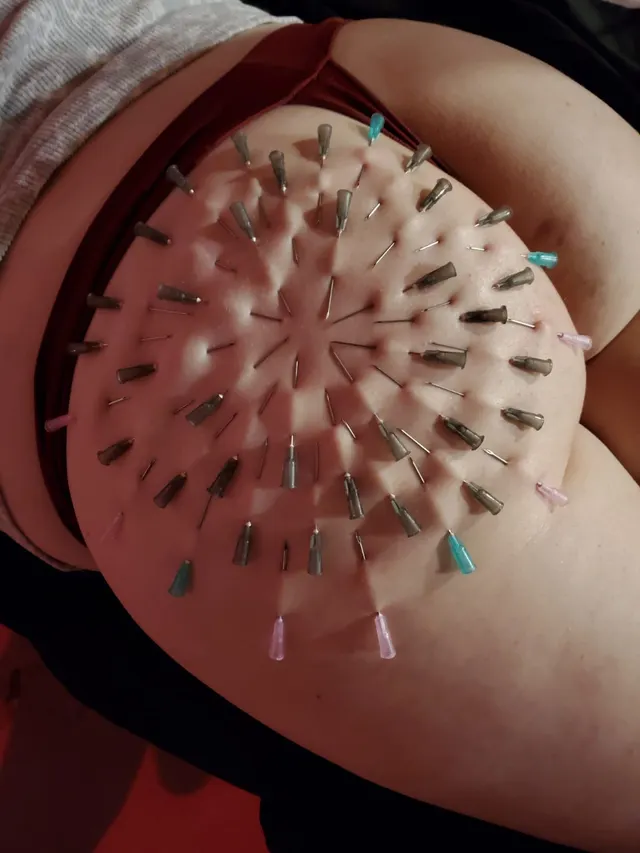 It's always a surprise seeing what art ended up on my bum after a session!