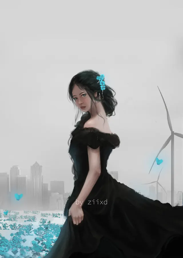 Blue flower by Zii-xd