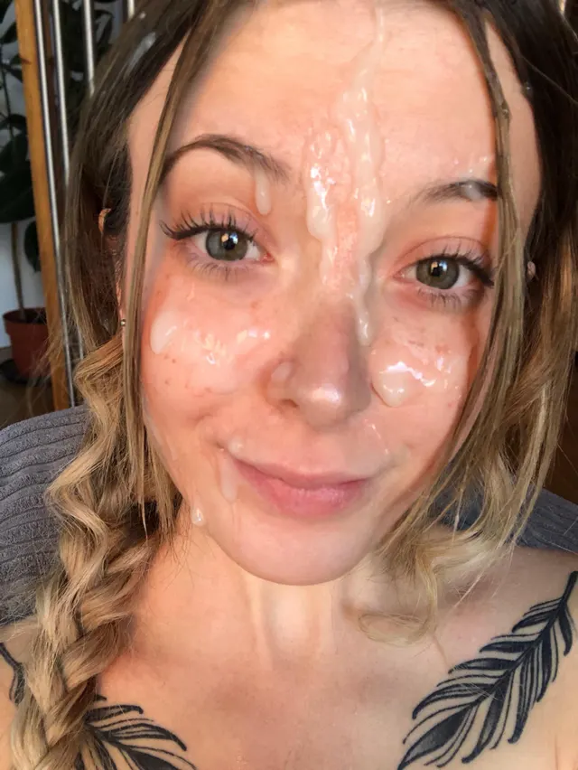 My boyfriend said I look “adorable” in this pic... is it even possible to look cute with a face full of cum? 😆