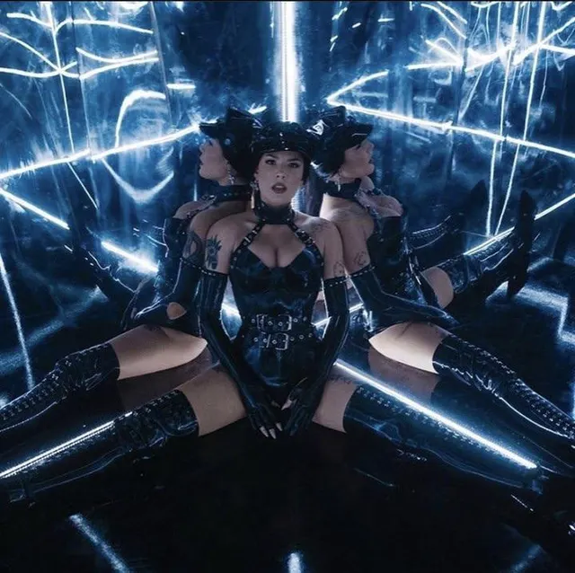 Halsey in Vex Buckle Up Corset