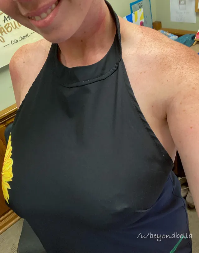 Sometimes I wear dresses without a bra to see if anyone notices the hardware