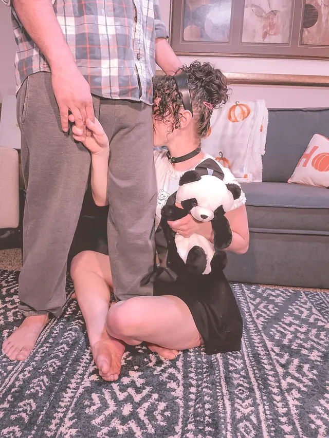 Daddy says I'm his cuddly sweet little panda cub 🙈