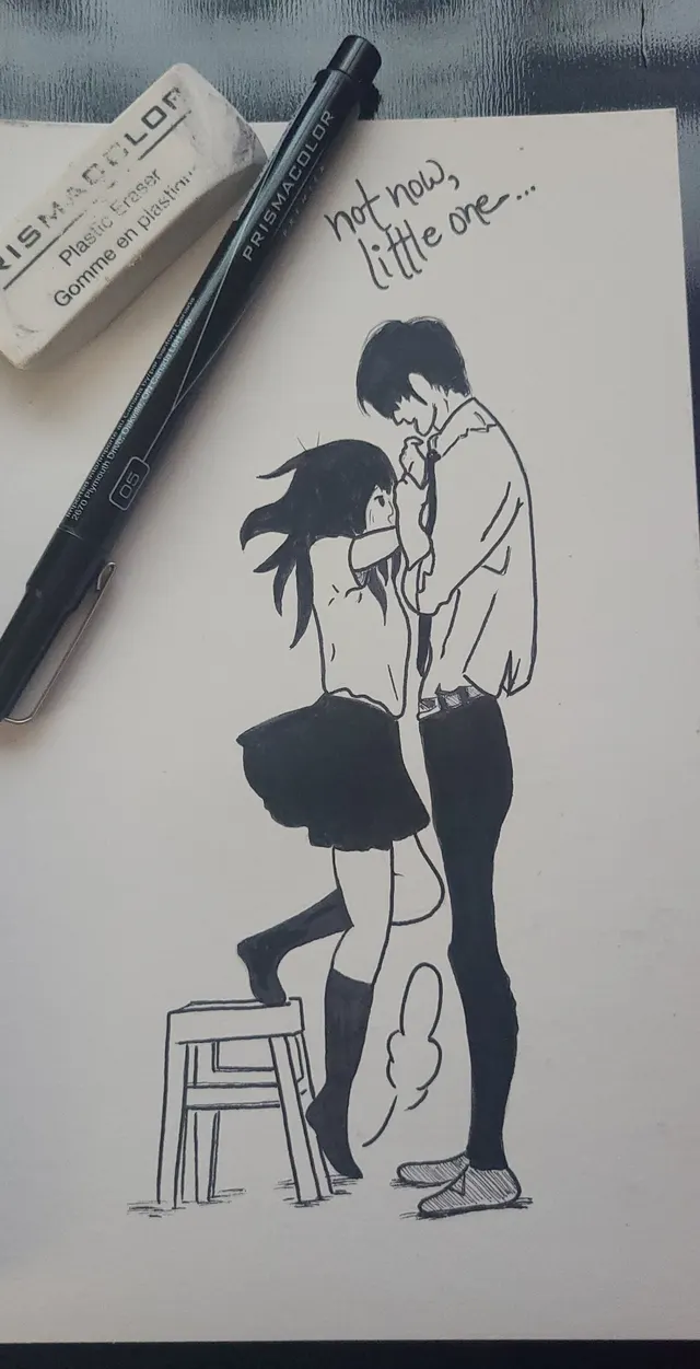 Missing Daddy tonight so I drew. Anyone else just get instant butterflies when he calls you little one? 🥺🦋