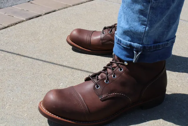 My first pair of “nice” boots. Redwing Iron Rangers in Amber Harness. Went into the local Redwing store today “just to take a look”.