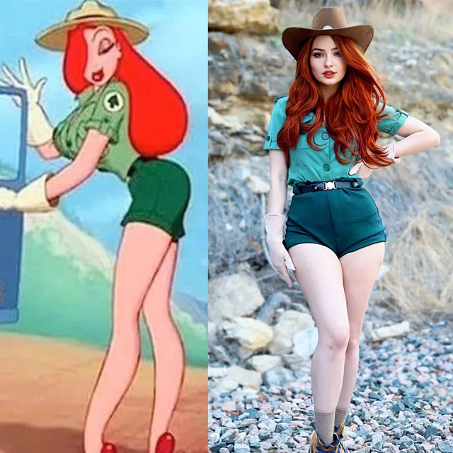 OMGcosplay as Park Ranger Jessica Rabbit