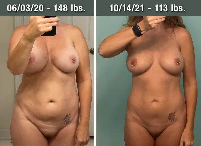 Here’s a Throwback Thursday for ya! WOO freaking HOO!!! Down 35 lbs. So, a HUGE FU goes out to the “your belly needs work” assholes! (=^•^=) [f] 48