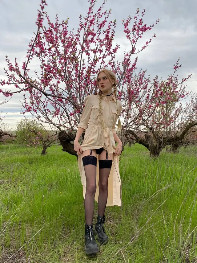 Cutie has hidden garters