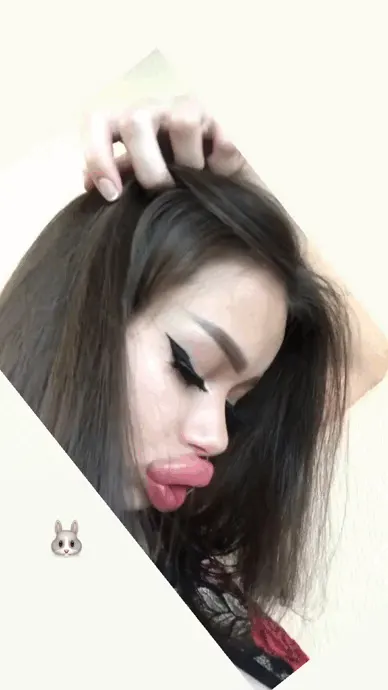 Possibly the fakest lips of all time