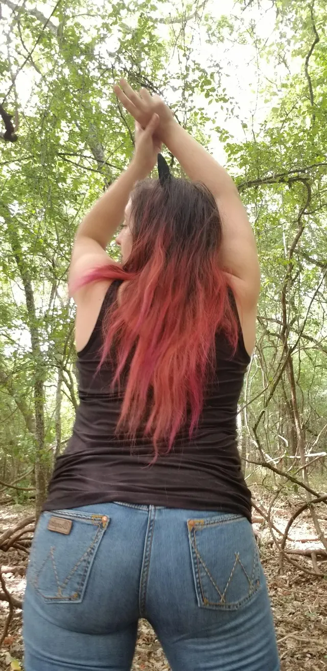 walking in the woods