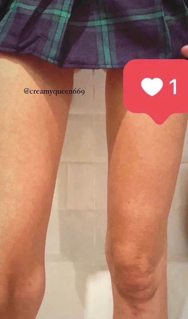 Wetting my sexy little skirt