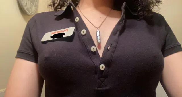 Forgot to wear a bra at work 😳 Didn’t think it was going to be this noticeable