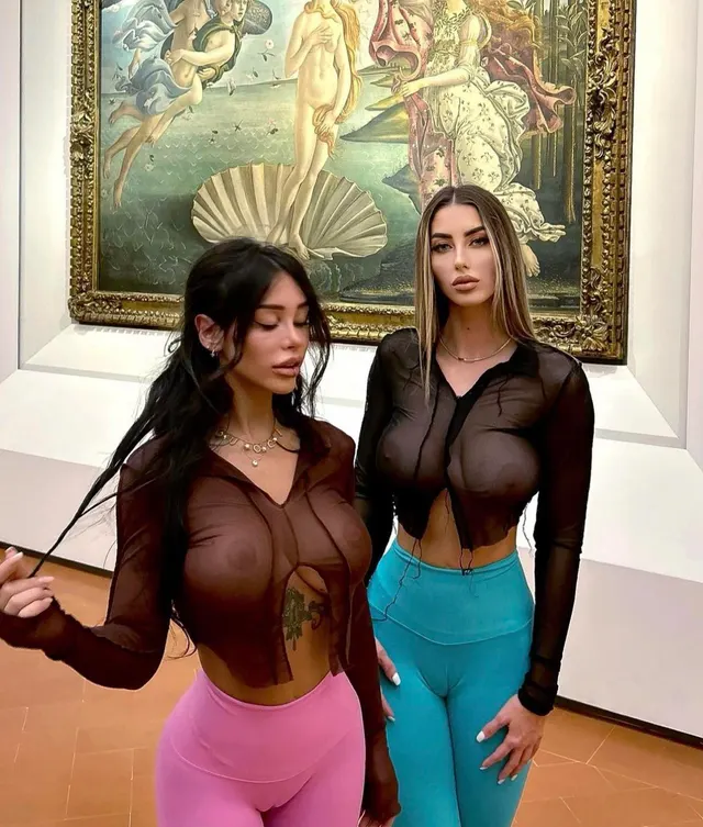 Wearing nearly nothing to the museum