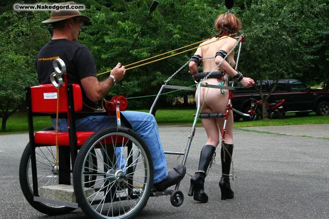 She loved the feeling of being bound and having the fresh air on her skin. Her fetish had started with being collared in public. But now she liked being fully taken control of. Naked. Bound. Controlled.