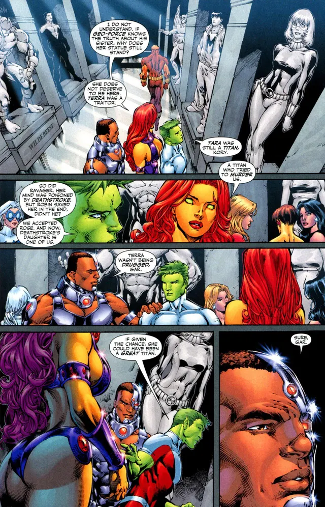 How can we debate Terra’s character without a solid ass shot of Starfire? [Blackest Night: Titans #1]