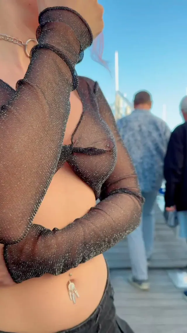 They’re walking in front of me. The real show’s behind