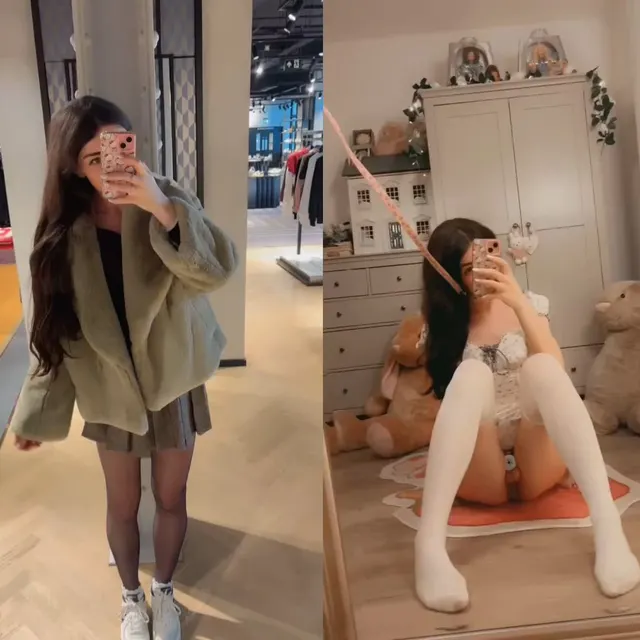 good girls wear short skirts AND their innie cages to the mall🫠