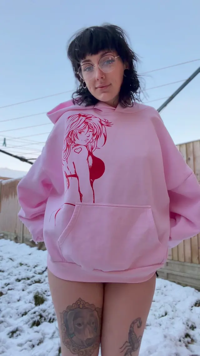 I love getting my tatted tits out in the snow