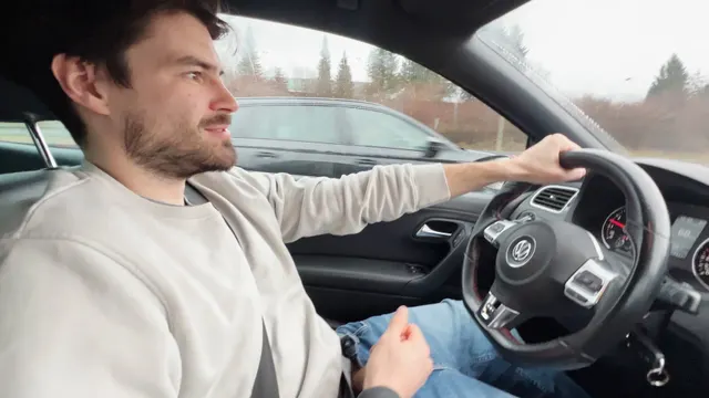 He almost had an accident when I jerked him off.