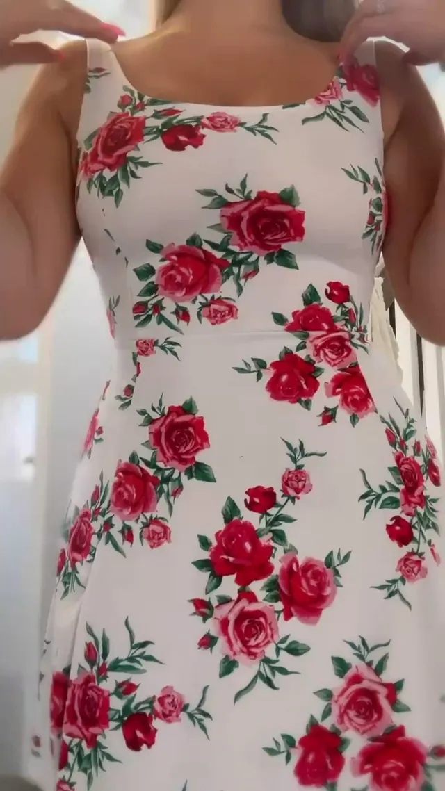 A British slut in a sundress.. and out of it
