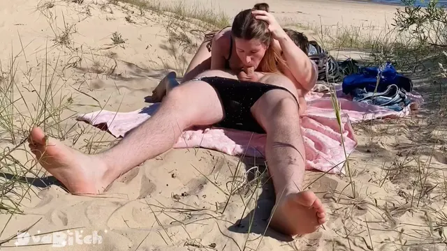 Sloppy Throated at the Beach and Swallowed His Load