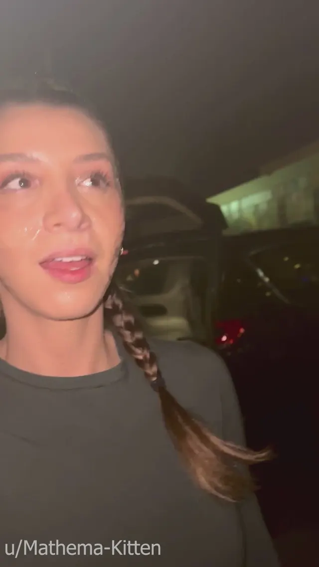 of course I had to walk around with a huge load of cum on my face