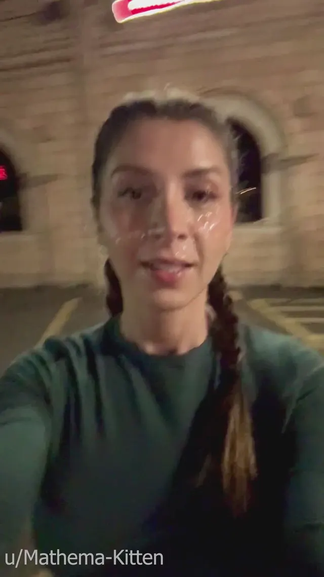 it was a perfect night to walk around with cum on my face