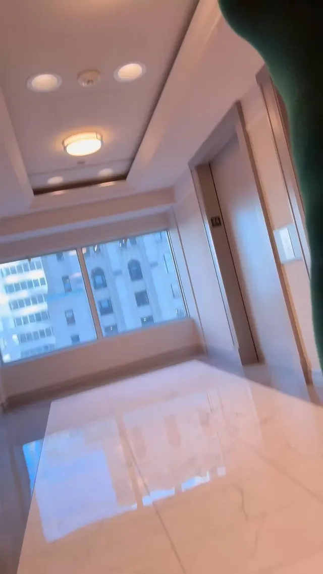 A little pantiless and plugged walk through the hotel.