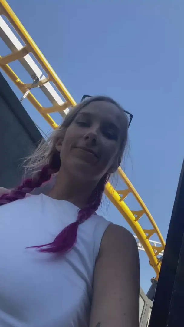 Flashing at Six Flags 🎢 for a different kinda thrill!
