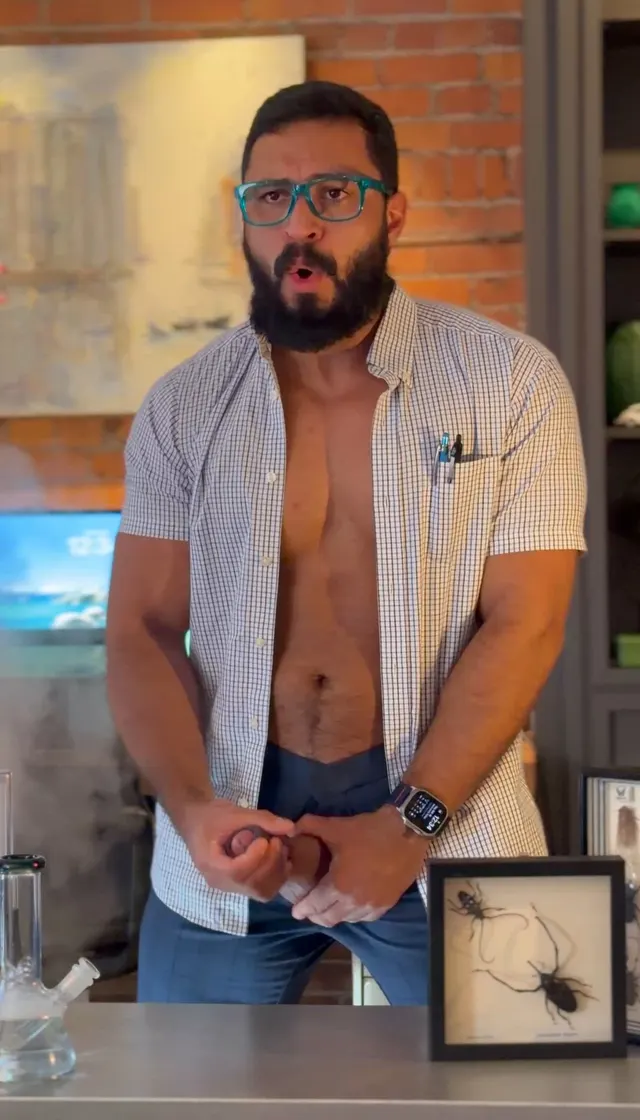 POV. Your bearded teacher decides to show you a trick