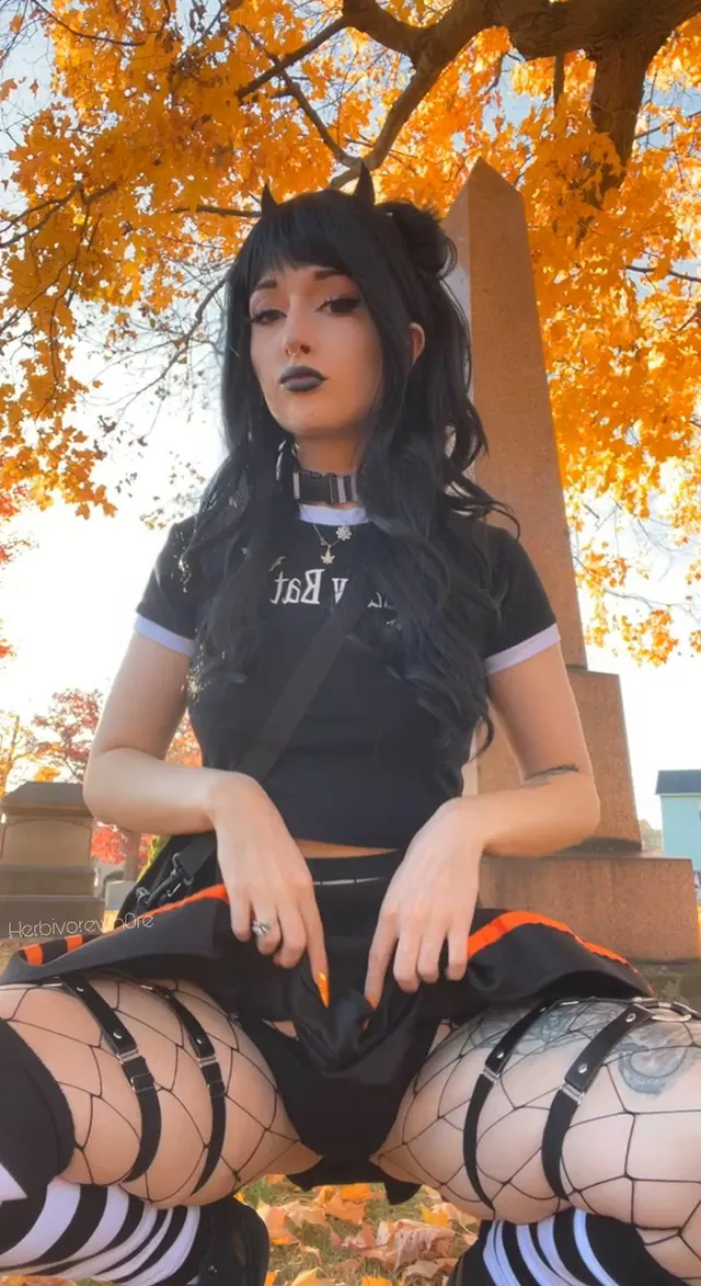 just a spooky bitch in a graveyard