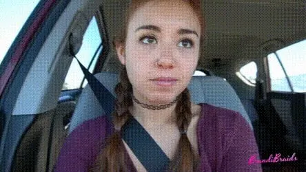 BrandiBraids gets a creampie in her panties before going into coffee shop