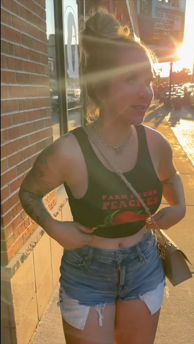 Flashing with cum on my face downtown ;)