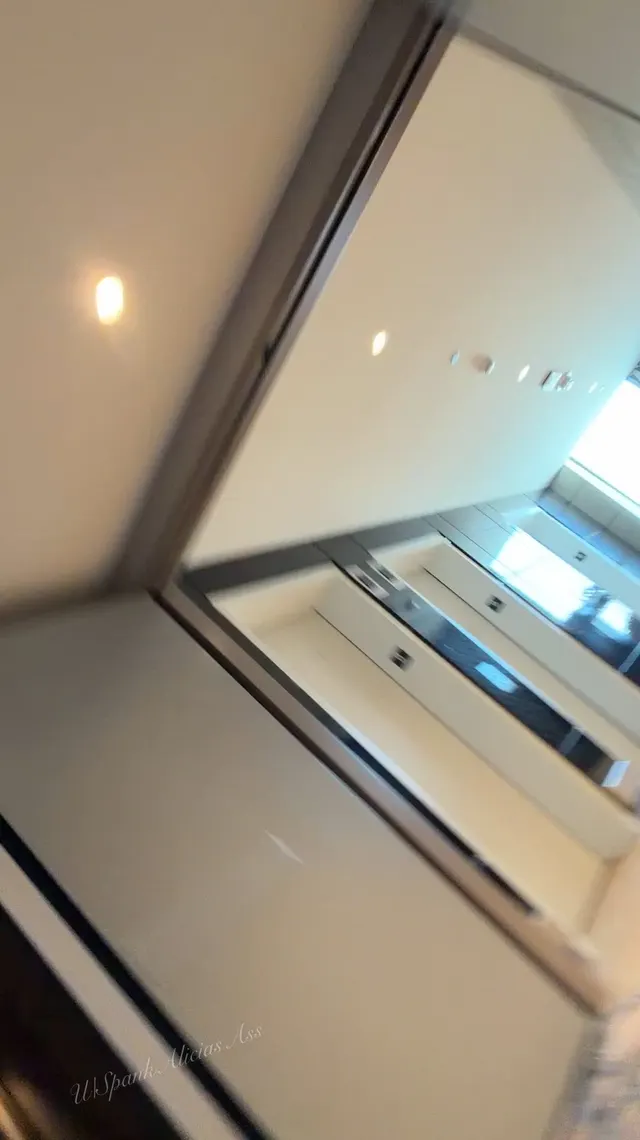 Work trips mean secretly slutty hotel walks with a bare pussy and a full ass.