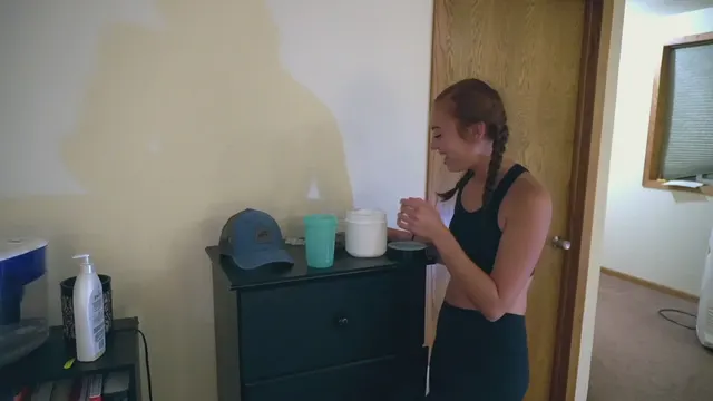 Cute girlfriend swallows his load