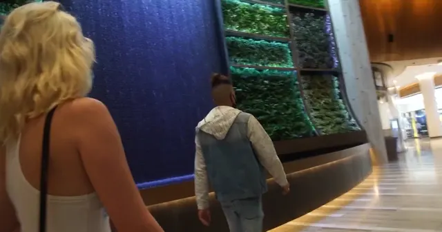 Bitch Double Teamed In Public Restroom of Shopping Mall Then Cumwalk