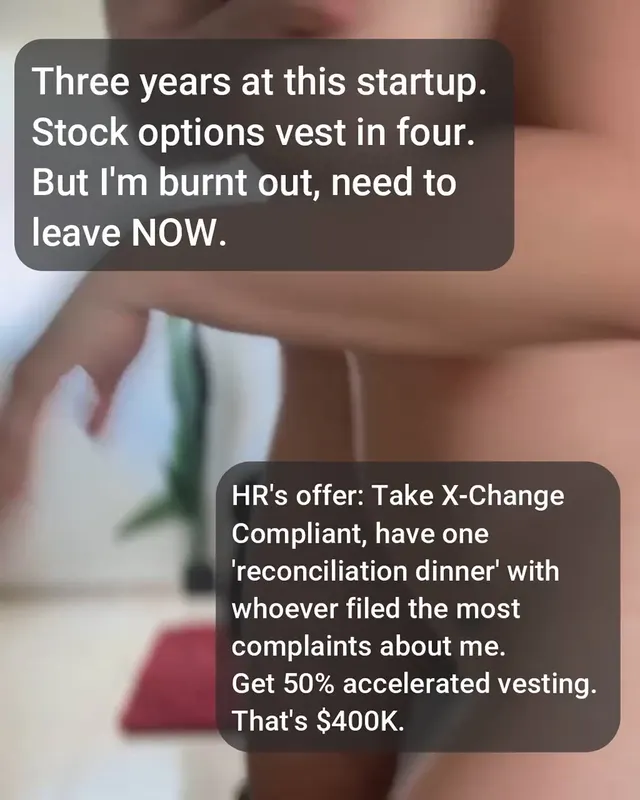 Tyler, temporarily Tiffany. Some exit packages come with strings. And cum.