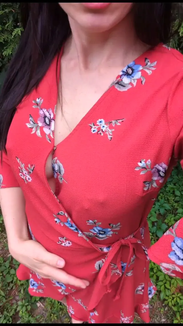 Flashing my new titties jewelry at the park